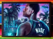 Framed MIAMI HEAT NBA Basketball Poster DWYANE WADE - 45cm x 32cm x 3cm