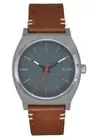 Nixon Time Teller A1373-5195-00 Men's Brown Leather Analog Dial Watch JDM1670