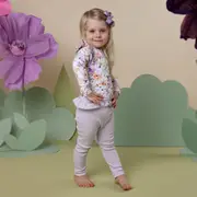 Snuggle Hunny Lavender Organic Pants with Frill