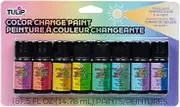 Tulip Color Change Fabric Paint Pack, Sunlight Activated, Works Best on Light Fabrics, Fashion Art Activity, Makes Your Designs Change Color from Indoors to Outdoors, 8 paint bottles