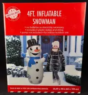 Christmas House - Snowman - 4' Inflatable - No Batteries or Electricity Needed