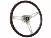 1973-89 Buick Grand National 6-Bolt 15" Classic Espresso Wood Steering Wheel Kit