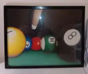 Original Prismacolor Drawing Billiard Balls Pool Framed 8x10 Award Winning Art
