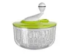 Salad Spinner Plastic Server Lettuce Vegetable Keeper Bowl Container Green 5.4l