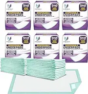 PureNexus Health Disposable Bed Pads for Adults 17" x 24" (600 Count) - Super Absorbent and Waterproof - Incontinence Bed Pads, Chuck Pads, Chux Pads, Changing Pads for Baby, Pee Pads for Kids