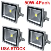 4Pcs 50W DC12-24V LED Flood Light Outdoor Garden Yard Spot Lamp Waterproof - USA