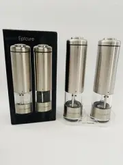 Battery Operated Salt and Pepper Grinder Set By Latent Epicure - New