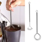 Stainless Steel Spring Mixer Hand Whisk Creamer Filter Ice Shaker Stick Baking