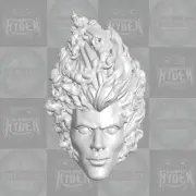 Human Torch Johnny Storm v2 custom head for Marvel Legends & 1:18 & more figures