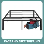 ZINUS Van Single Bed Frame 40Cm Metal Bed Base | Steel Slat Mattress Support