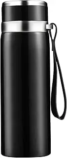 Water Bottle 32oz 27oz Insulated Stainless Steel Thermos Water Bottle Leak Proof Water Flask Keeps Drink Cold and Hot,Sport Outdoor large Capacity Water Bottles With Carry Rope (black, 32OZ)
