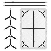 Bed Sheet Holder Straps, 4+2 Pcs Adjustable Mattress Sheet Clips, Bed Sheet