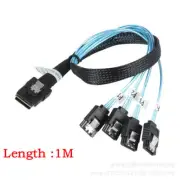 Mini SAS 36P SFF-8087 to 4x 7Pin SATA Splitter Server Hard Drives Data Cable
