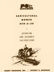 Massey Ferguson AEO-A-20 Mower Operators Manual