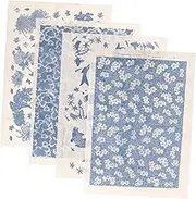BELLIFFY 4Sheets High Temperature Clay Underglaze Decal Paper Chic Transfer Paper for Ceramics Classic Cuttable Transfer Decals for Pottery Crafts Durable and Easy to Use