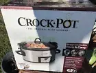 Crockpot Portable 6 Quart Slow Cooker with Locking Lid and Digital Timer