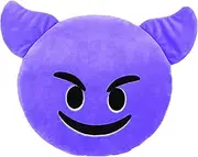 Emoji Smiling Face with Horns Plush, Large
