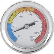 BBQ Thermometer Gauge, Heat Indicator Grill Temp Thermometer 0-280℃ Stainless Steel Oven Pointer Temperature Meter for Smoker Wood Charcoal Pit, Large Face Grill Temp Thermometer