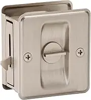 Ives by Schlage 991B619 Sliding Door Lock, Satin Nickel