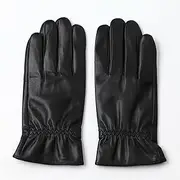 [Generic] Touch Screen Leather Gloves Labor Insurance GlovesWool Warm Leather Gloves