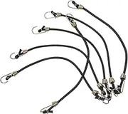 HOMSFOU 6pcs Mini Bungee Straps with Metal Hooks Adjustable Elastic Cord Ties for Fastening Cargo Luggage Camping and Office Use Heavy Duty Rubber Ties for Versatile Applications