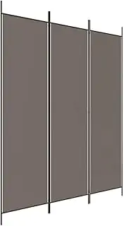vidaXL Versatile Fabric Room Divider - 3-Panels, Foldable, Anthracite, Home Decor, Privacy Screen, Easy Assembly, 150x200 cm