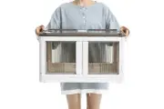 Stackable Plastic Storage Bin with Lids,5-Door Opening Folding Storage Contai...