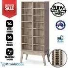 CD DVD Media Storage Display Shelf Folding Cabinet Bookshelf Bluray Rack Oak