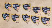 Girl Scout Patches Lot Of 10 Service From The Heart Sew On/Iron On Patches