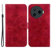 For TECNO Camon 30 Pro 5G Wallet Case Lily Imprint Anti-Scratch Leather Phone Cover