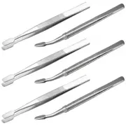 6 Pcs Duckbill Clip Stamp Tweezers Positioner Tool Stamping Supplies for Crafts