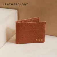 在飛比找ETMall東森購物網優惠-Leatherology真皮兩折名片夾美金錢包零錢包駕照收納