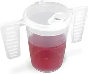 Life With Dignity Wing Handled Beaker with Feeding Lid | Adult Beakers for Elderly Dementia Cup Adult Feeding Cup for Elderly Two Handled Feeding Cup Large Spouted Feeding Lid, B0CNTD4L5W