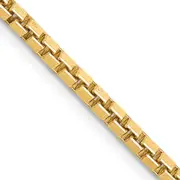 14K Yellow Gold 22 Inch 2.5mm Box With Lobster Clasp Chain