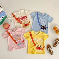在飛比找蝦皮購物優惠-日系麵包超人童裝 兒童夏季T恤 男女童卡通短袖上衣 寶寶洋氣