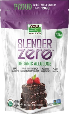 NOW Real Food, Slender Zero, Organic Allulose, Zero Calories, Sugar Substitut...