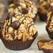 Turtle Popcorn Balls - Peanuts And Peanut Butter / Delicious snack! /12 Cts