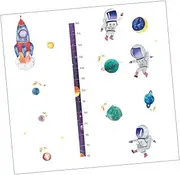 ULDIGI 1Set Growth Ruler Self Adhesive Height Chart Wall Decal Fun Astronaut Design for Nursery Decor Removable Stickers for Bedrooms Playrooms and Kindergartens