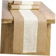 Burlap Table Runner 108 Inches Long Farmhouse Table Runner Jute Table Runner