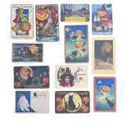 12 Halloween Cards Reproduction VTG Postcards Ephemera Junk Journals Scrapbook