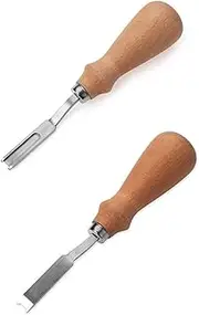 STOBOK Pcs Leather Edger Skiving Tool for Leather Craft Wooden Handle Stainless Steel for Boys and Girls