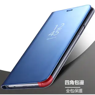 ☆i3C☆三星 鏡面 全透視感應皮套 立式 帶支架 note8 S9 S9+ 電鍍 智能 休眠 硬殼 手機殼 手機套