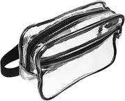 GANAZONO Clear Fanny Pack for Women Men Transparent Waist Bag for Stadium Events Running Travel Multi Functional Phone Holder with Durable Buckle Design