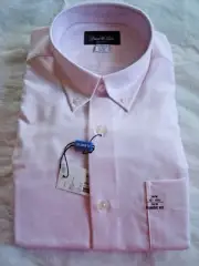 Mens Dress Shirt Pink Parfait Size 15-15 1/2 David Taylor Nwt