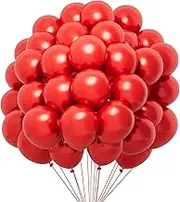 Red Balloons for Balloon Arch 12 Inch 60PCS Latex Party Balloons for Birthday Graduation Wedding Bachelorette Party Red ChristmasBalloons Circus Theme Mexican Parties Decorations