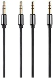 Onyx Series Auxiliary 3.5Mm TRS Audio Cable, 6Ft - (118630) Black (Pack of 2)