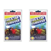 Bug & Tar Remover towelettes X2 remove nasty bugs and grime from cars