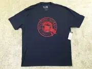 Marc Ecko Shirt Men's XXL Navy Blue Tee Short Sleeve Cut & Sew Self Made Taught