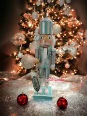 Cupcake Peppermint Candy 14” Glitter Wooden Nutcracker Christmas Home Decor