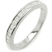 Channel Set Princess Diamond Half-Eternity Band Ring 14K White Gold